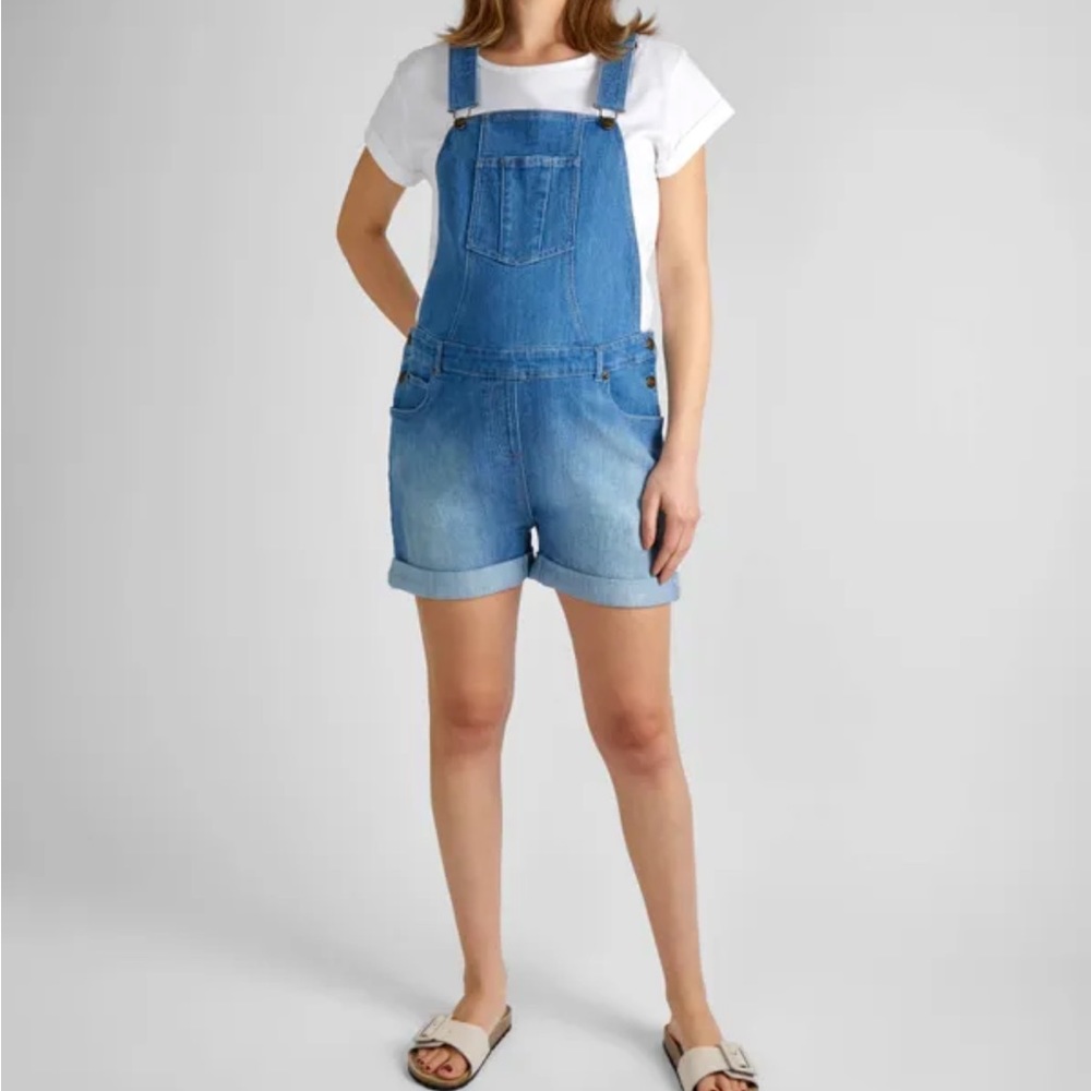 JoJo Maman Bebe maternity overalls light denim size 4 usa